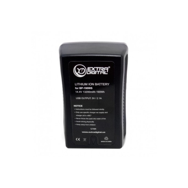 Аккумулятор Extradigital для Sony BP-190WS, Li-ion, 14.8V, 13200 mAh